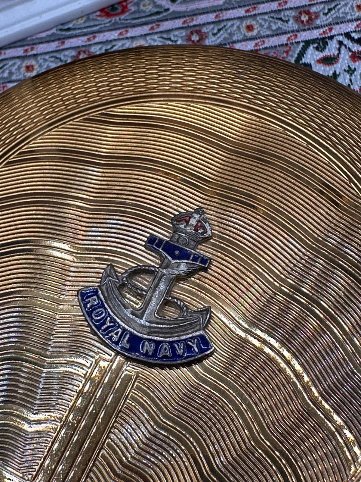 Vintage Royal Navy Powder Compact – Zenette England – 9cm – Military Sweetheart Compact
