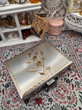 Vintage Reuge Musical Powder Compact Silver Plated Swiss Movement Fascination Tune Boxed Vanity Compact