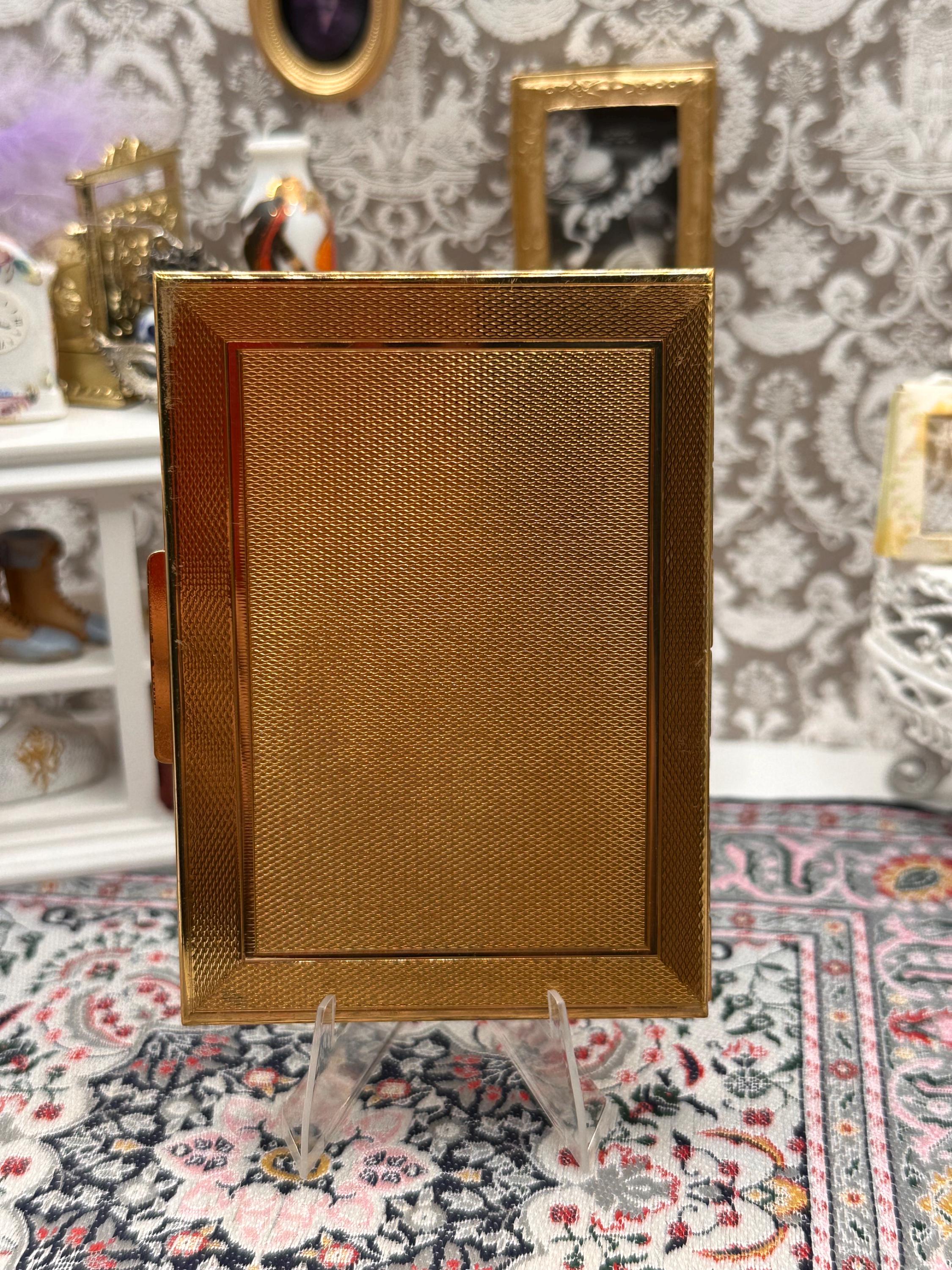 Vintage Kigu Cigarette Case, Vintage Kigu Card Case, Hummingbird Cigarette Holder, Mid Century British Vanity Accessory, Gold Tone Kigu Case