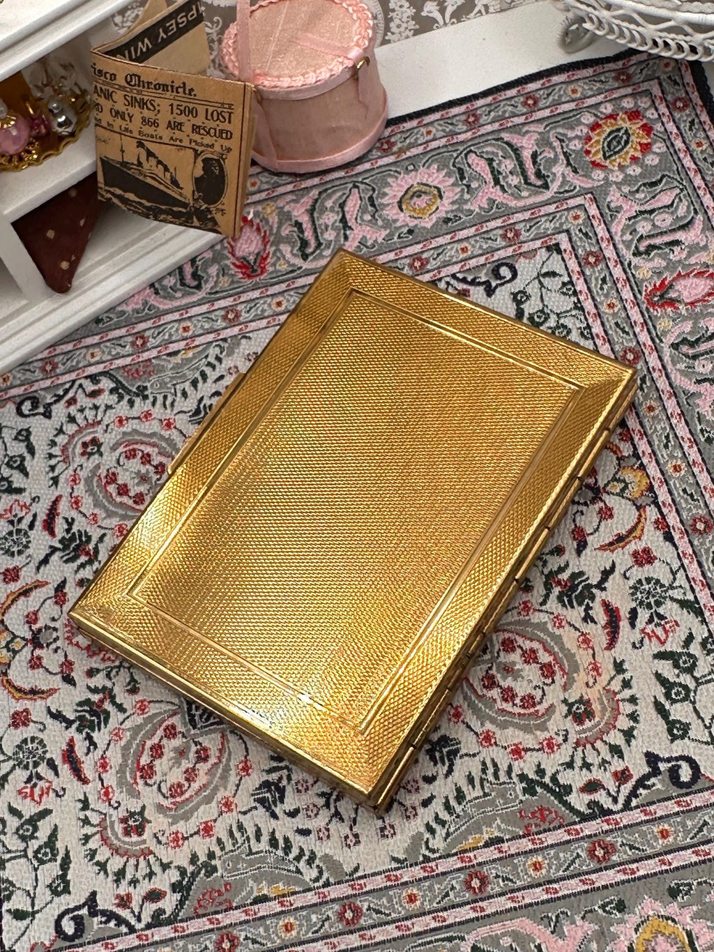 Vintage Kigu Cigarette Case, Vintage Kigu Card Case, Hummingbird Cigarette Holder, Mid Century British Vanity Accessory, Gold Tone Kigu Case