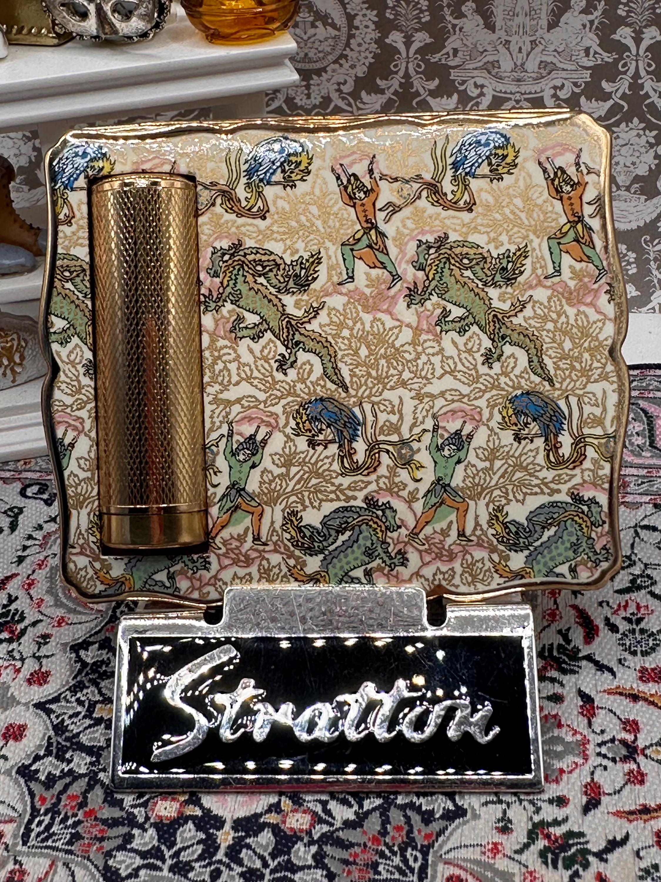 Vintage Stratton Princess Powder Compact, Persian Design Compact Mirror, Stratton No 1 Compact, Mid Century Vanity Compact, Collectible