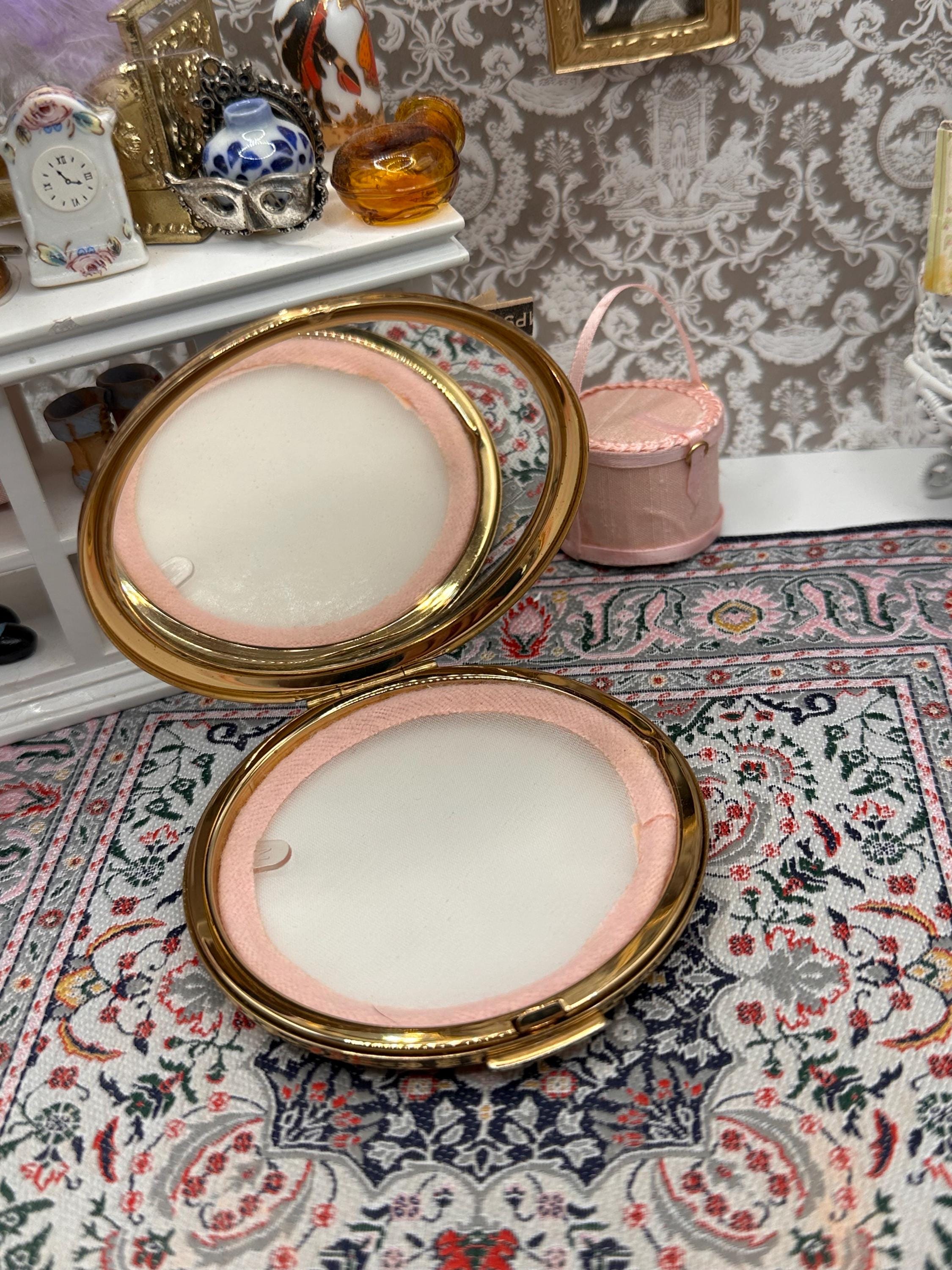 Vintage Stratton Kiwi Bird Abalone Powder Compact | Mother of Pearl Mosaic Powder Compact | New Zealand Souvenir Vanity Compact | 7.5cm