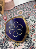 Vintage Stratton Lipview Lipstick Holder with Mirror | Purple Enamel Lipview Case | Made in England Vanity Accessory