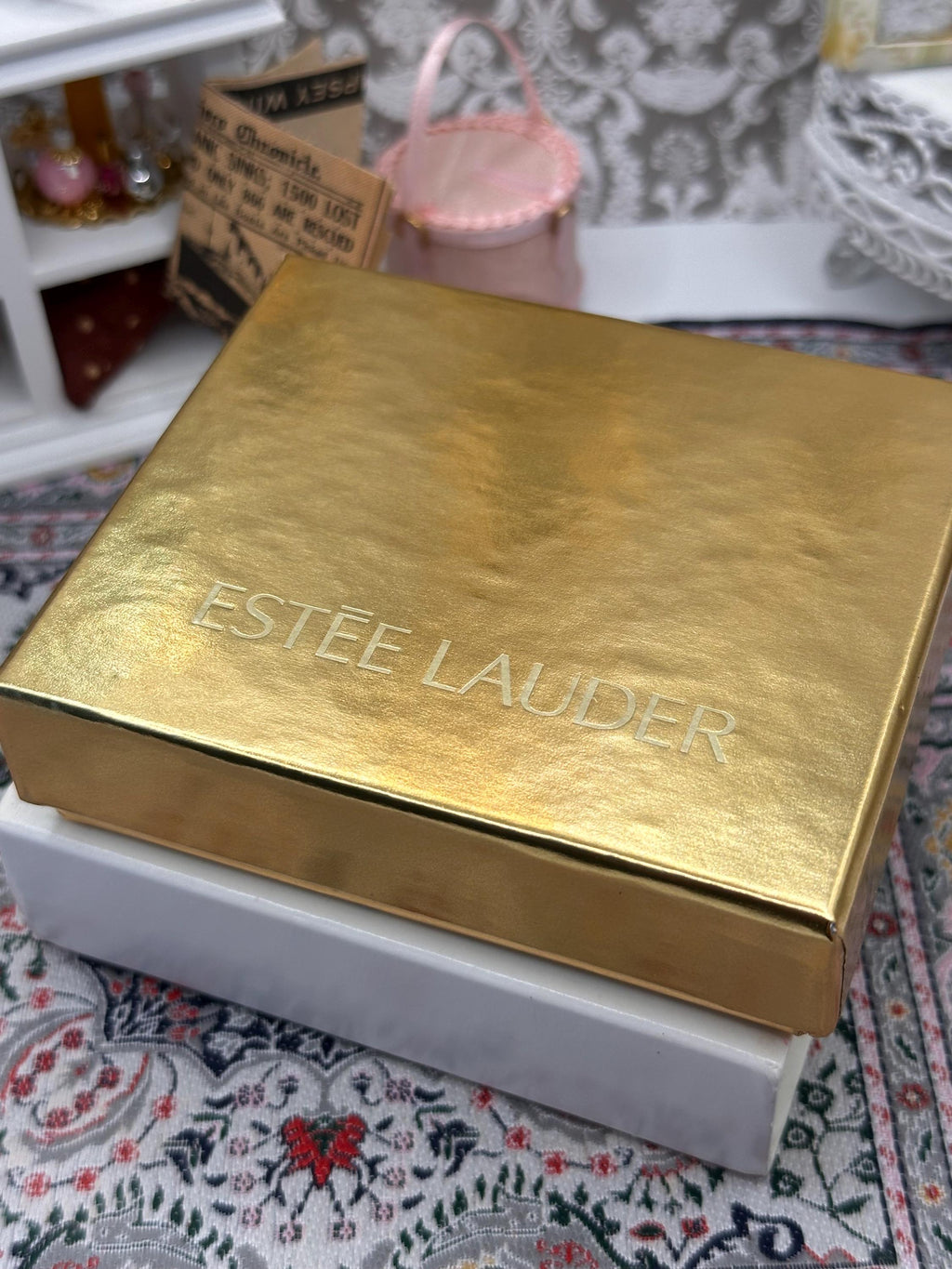 Vintage Estée Lauder Golden Gemini Lucidity Powder Compact | Boxed Zodiac Collectible Powder Compact | Refillable Designer Vanity Compact