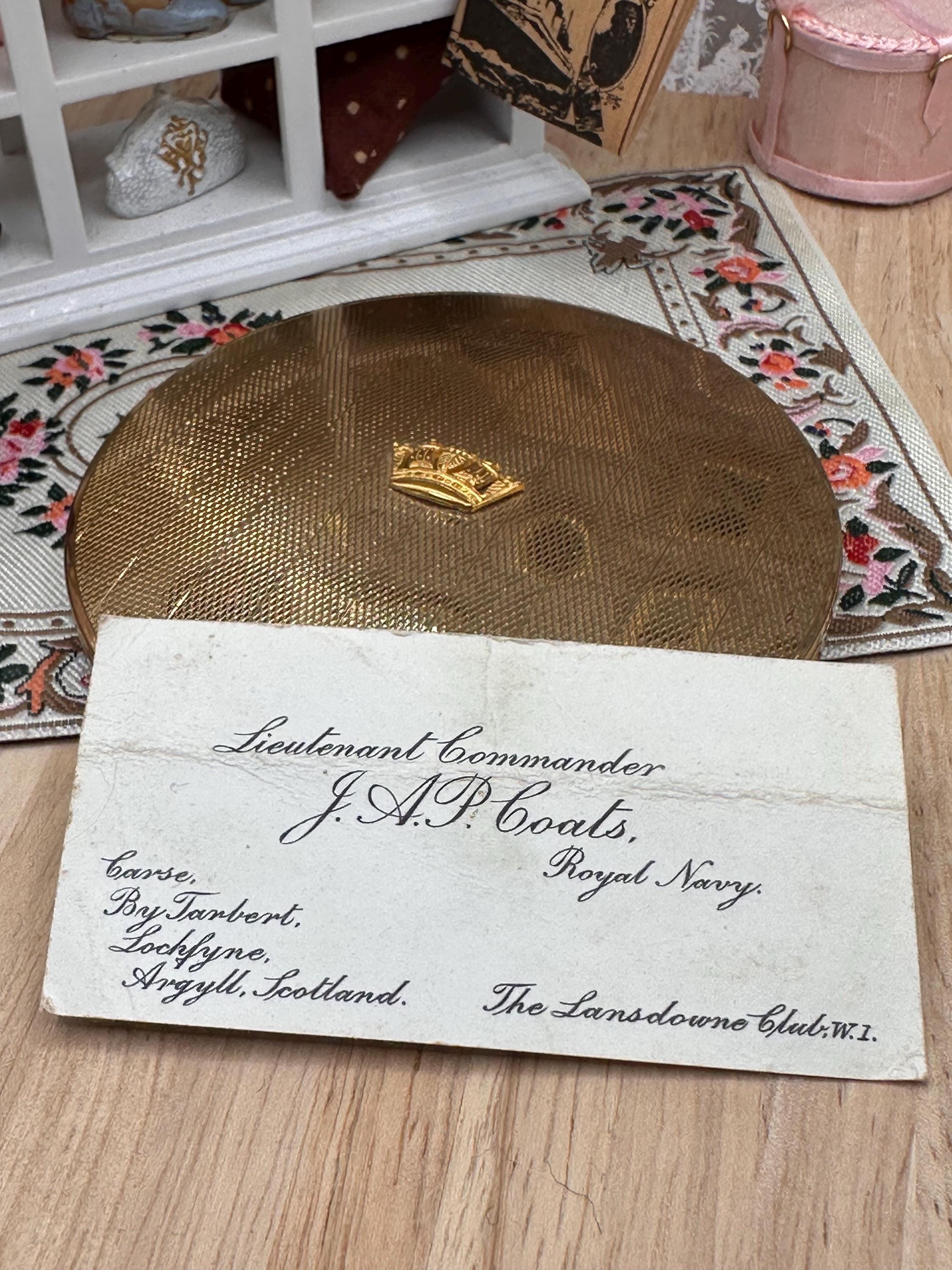 Vintage Stratton Royal Navy Sweetheart Powder Compact Boxed 1961 Provenance Lt Commander James A P Coats RN