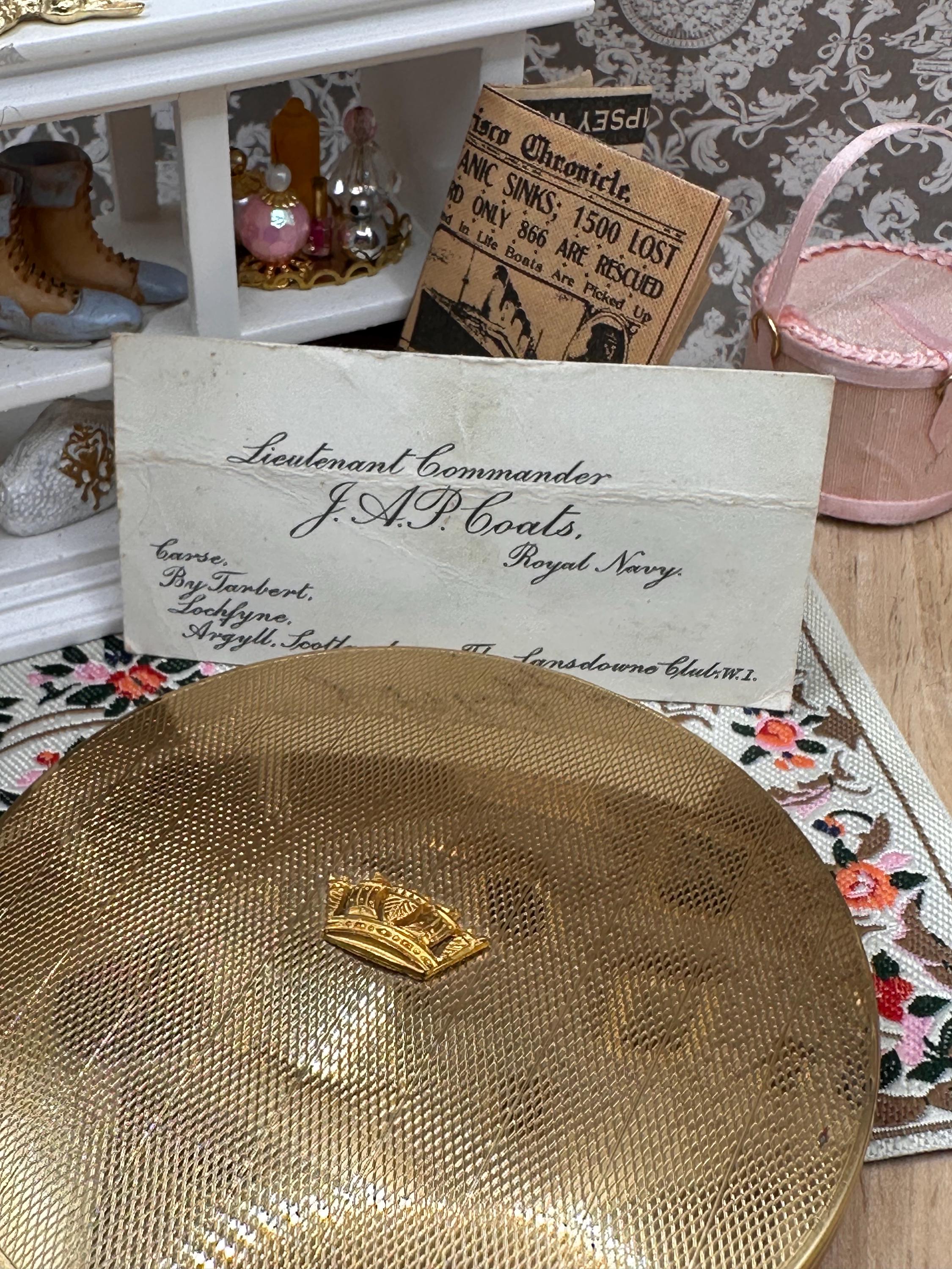 Vintage Stratton Royal Navy Sweetheart Powder Compact Boxed 1961 Provenance Lt Commander James A P Coats RN