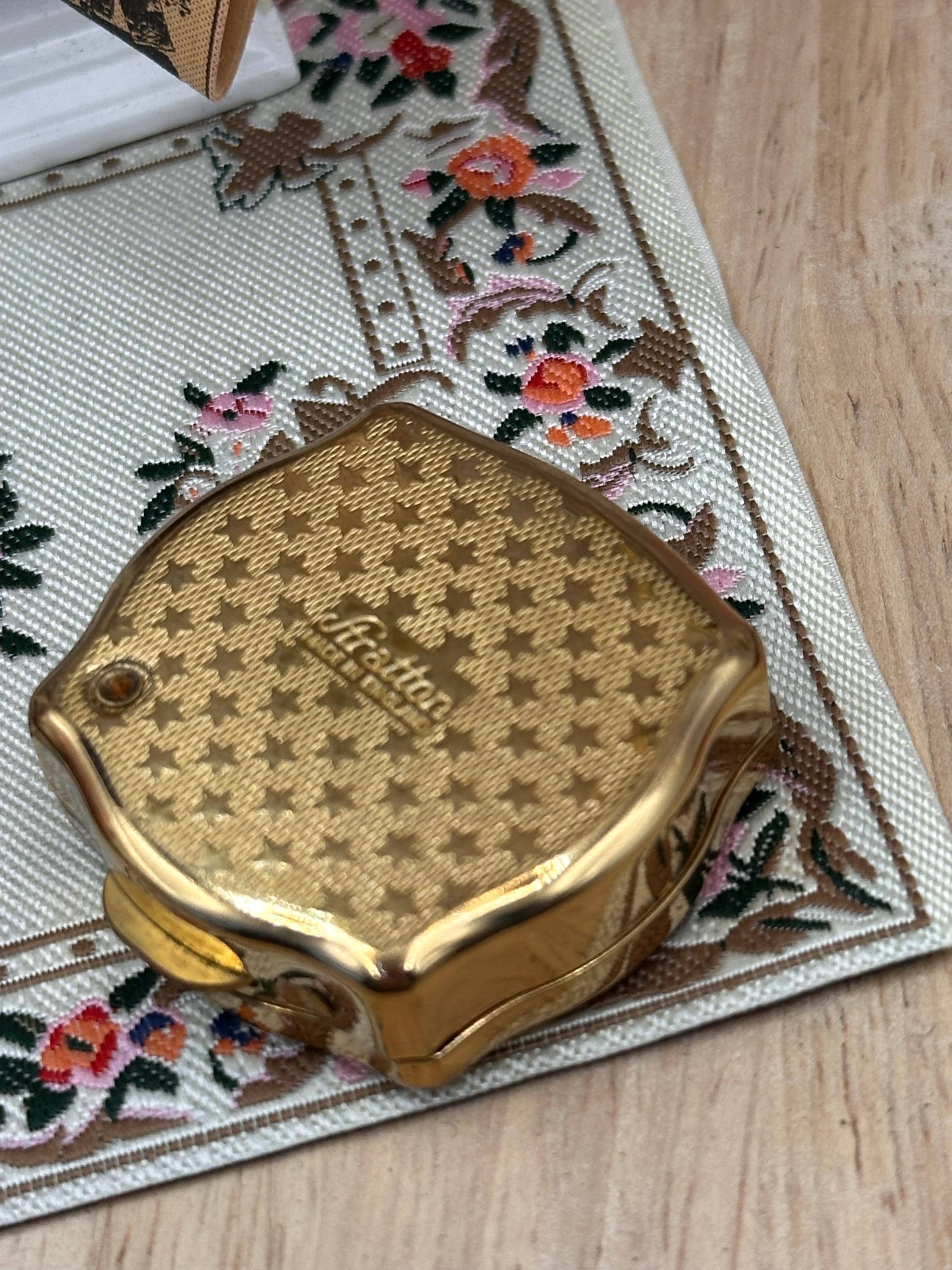 Vintage Stratton Cocktail Enamel Personal Ashtray 4cm Unused Mid Century Pocket Ashtray Made in England