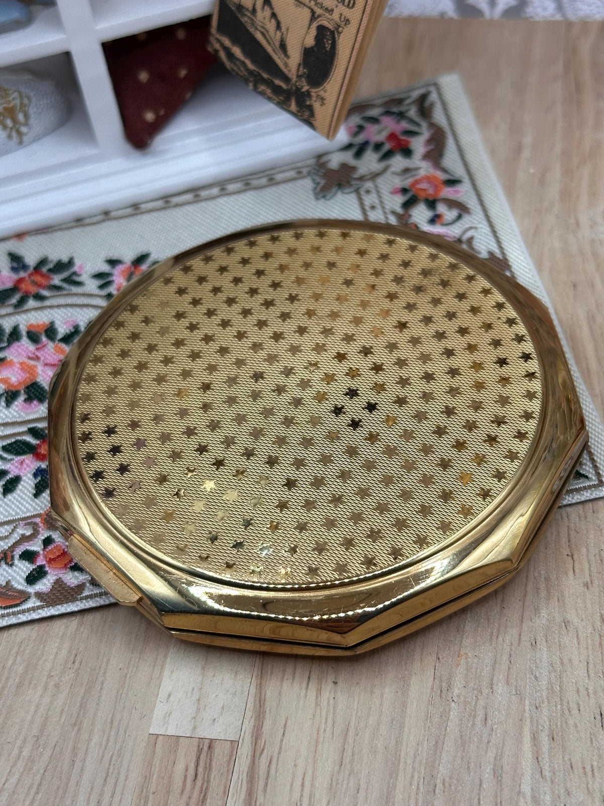 Vintage Stratton Flying Mallards Convertible Powder Compact, English Countryside Enamel Compact, 8cm