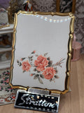 Vintage Stratton Large Enamel Floral Cigarette Case White Roses Gold Tone Vanity Case 11cm