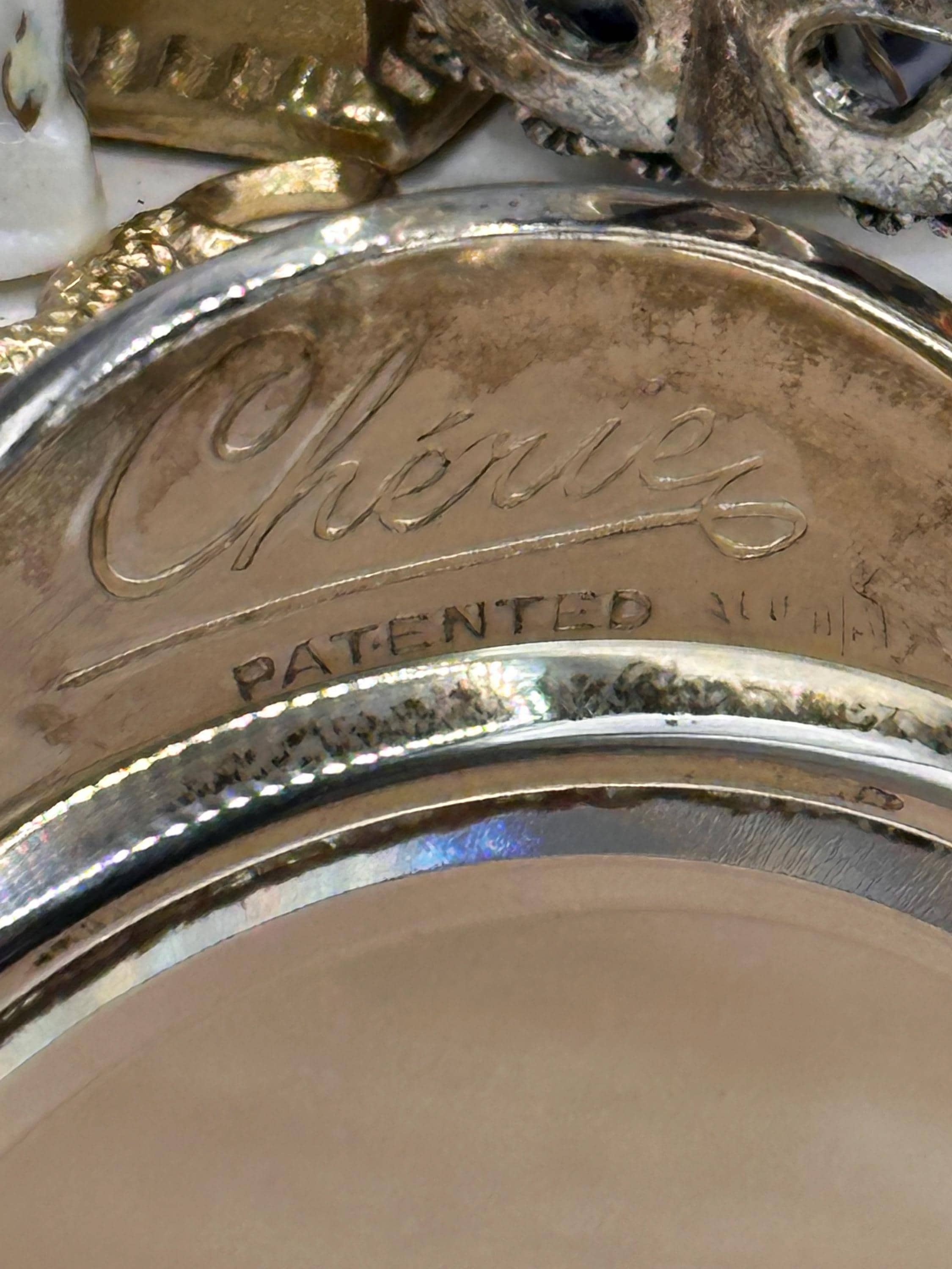 Kigu Cherie Solid Sterling Silver Heart Powder Compact 1961 Rare Boxed Vintage Vanity