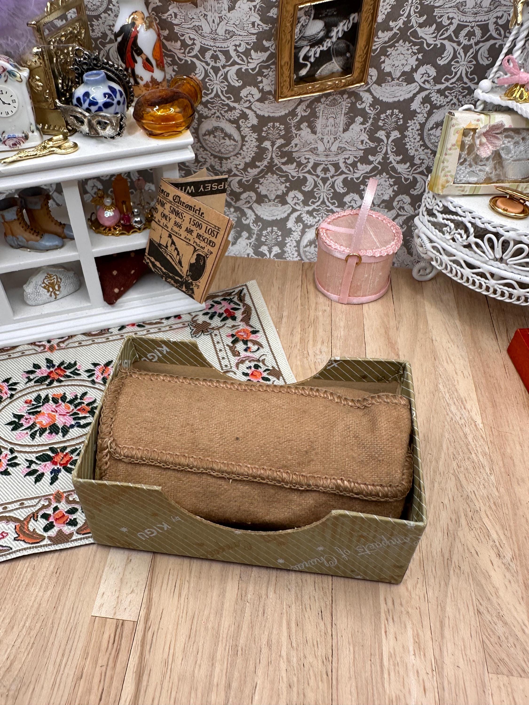 Vintage 1950s Kigu Barrel Cigarette Case – Coloured Butterfly & Floral Enamel – Boxed with Original Pouch