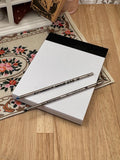 Stratton Notebook Replacement Set – New Notepad & Schmidt Pen Refill – Black or Blue Ink