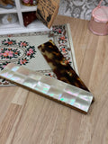 Vintage Mother of Pearl Comb in Gold Tone Case 10.5cm Vanity Dressing Table Travel Comb Mid Century