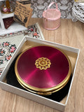 Vintage Boots Convertible Powder Compact – Boxed Unused 7.5cm Gold Tone with Pouch
