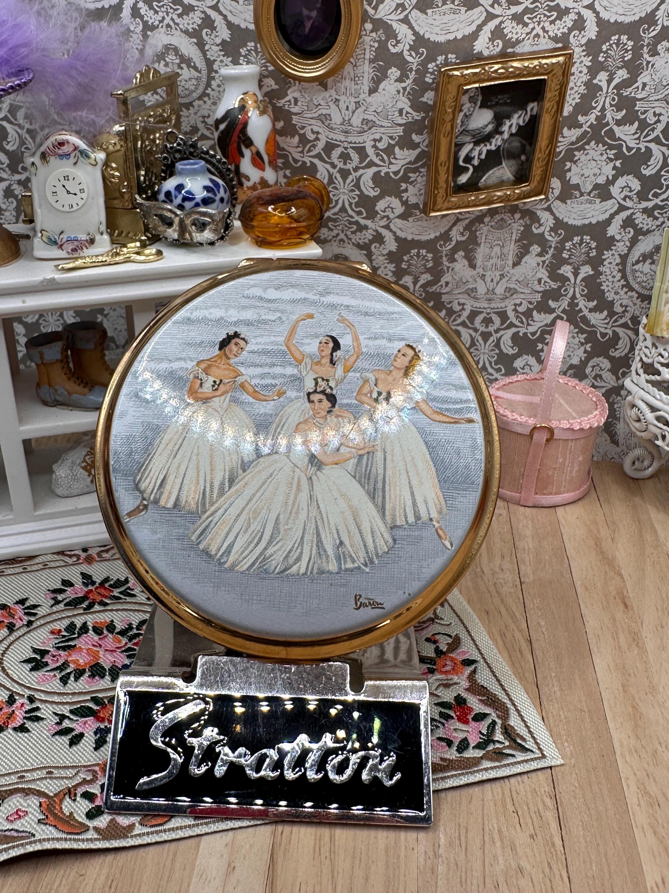 Vintage Stratton Baron Pas de Quatre Ballet Powder Compact – Markova Danilova Krassovska Riabouchinska 8cm