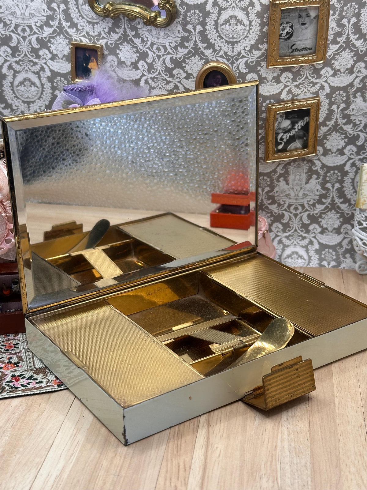 Vintage 1930s L.S. Mayer LSM ‘Elma’ Large Art Deco Minaudière Vanity Case