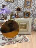 Vintage Richard Hudnut Vanity Powder Compact – Boxed Gold Tone Sunburst – Original Puff