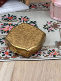 Vintage Stratton Gold Tone Pill Box – Engine Turned Design 4cm