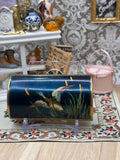 Vintage 1960s Kigu Dolphin 96 Barrel Cigarette Case Mallard Duck Reeds