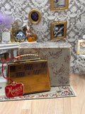 Vintage 1950s Mascot Musical Suitcase Powder Compact – Thorens Limelight – Boxed with Original Tag & Pouch