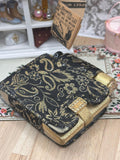 Vintage Max Factor Regency Powder Compact & Lipstick Holder, Gold Tone, Fabric Pouch, 1950s