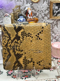 Rare 1930s Stratton Brand Art Deco Snakeskin-Effect Cigarette Case – Made in England